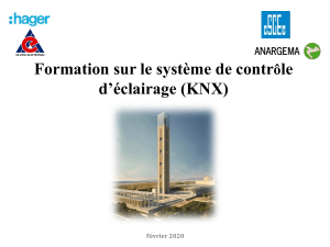 Formation sur le système de contrôle d'éclairage (KNX)