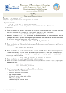 TD C++: Structures, Classes, Objets - Master Cryptologie