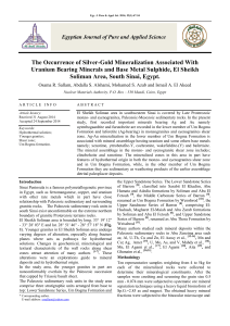 The Occurrence of Silver Gold Mineraliza