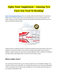 Alpha Tonic Supplement - Amazing New Facts You Need To Reading