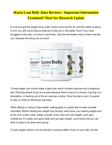 Ikaria Lean Belly Juice Reviews - Important Information Examined! Must See Research Update