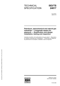 ISO/TS 24817: Composite Pipe Repair Specification