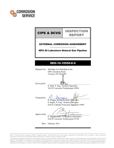 CIPS & DCVG Inspection Report: Pipeline Corrosion Assessment