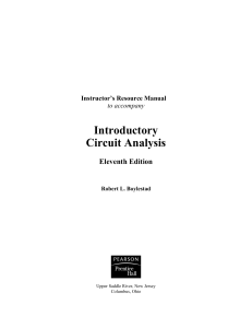 Solution of Introductory Circuit Analysis [11th Edition]