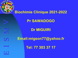 Introduction Biochimie clinique