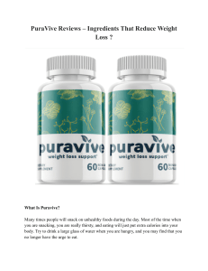 PuraVive Reviews – Ingredients That Reduce Weight Loss ?