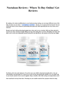 Noctalean Reviews - Where To Buy Online! Get Reviews