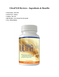 UltraFX10 Reviews - Ingredients & Benefits