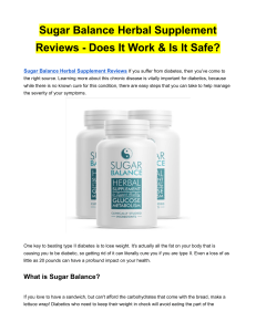 Sugar Balance Herbal Supplement Reviews - Does It Work & Is It Safe