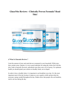 GlucoNite Reviews - Clinically Proven Formula? Read This!