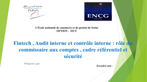 Fintech , Audit interne et contrôle interne ppt