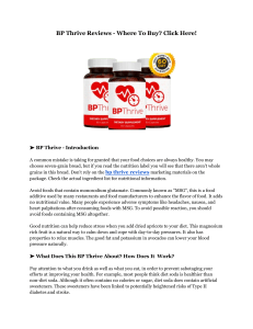 BP Thrive Reviews - Where To Buy? Click Here!
