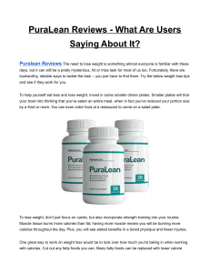 PuraLean Reviews - What Are Users Saying About It