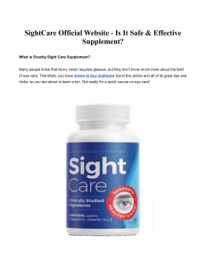 SightCare Official Website - Is It Safe & Effective Supplement