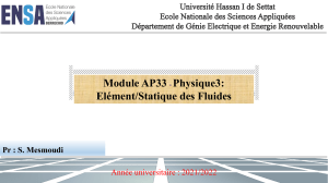 Fluide Static Cours TD