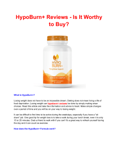 HypoBurn+ Reviews - Is It Worthy to Buy