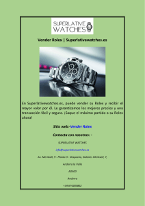 Vender Rolex  Superlativewatches.es