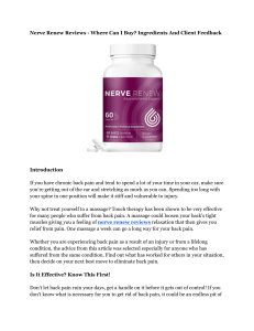Nerve Renew Reviews - Where Can I Buy? Ingredients And Client Feedback