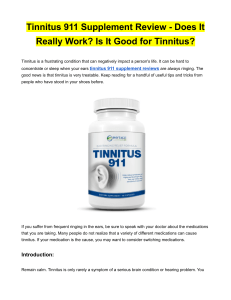 Tinnitus 911 Supplement Review - Does It Really Work  Is It Good for Tinnitus