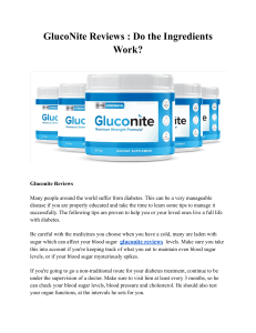 GlucoNite Reviews : Do the Ingredients Work?