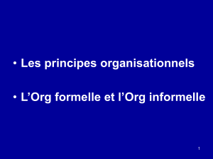 FORMES ET PRINCIPES ORGANISATIONNELLES 2011 RESUME