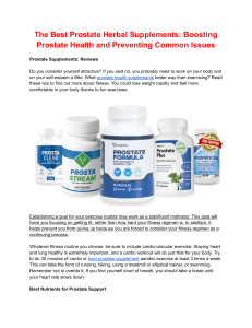 The Best Prostate Herbal Supplements Boosting Prostate Health and Preventing Common Issues