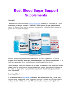 Best Blood Sugar Support Supplements