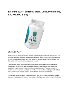 Liv Pure 2024 - Benefits, Work, Uses, Price In US, CA, AU, UK, & Buy 