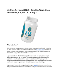 Liv Pure Reviews (2024) - Benefits, Work, Uses, Price In US, CA, AU, UK, & Buy 