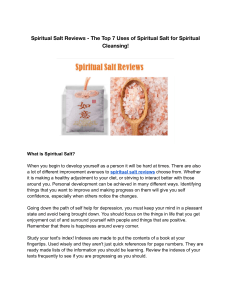 Spiritual Salt Reviews - The Top 7 Uses of Spiritual Salt for Spiritual Cleansing!