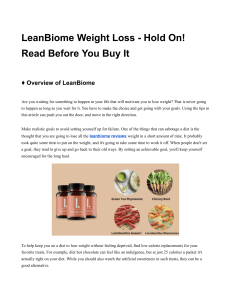 LeanBiome Weight Loss - Hold On! Read Before You Buy It