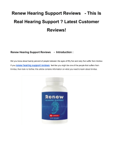 Renew Hearing Support Reviews   - This Is Real Hearing Support  Latest Customer Reviews