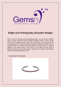 Bright and Striking Ruby Bracelets Designs
