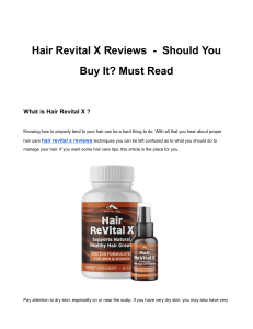 Hair Revital X Reviews  -  Should You Buy It  Must Read