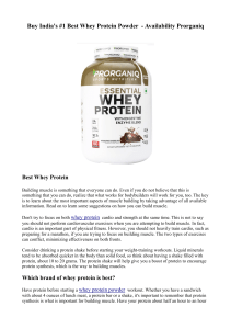 Buy India's #1 Best Whey Protein Powder  - Availability Prorganiq