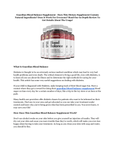 Guardian Blood Balance Supplement - Does This Dietary Supplement Contain Natural Ingredients? Does It Work For Everyone? Read Our In-Depth Review To Get Details About The Usage!