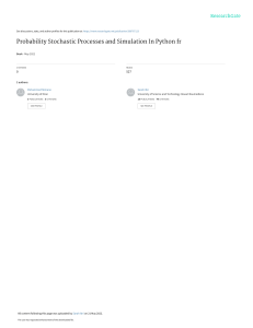 Probability Stochastic Processes and Simulation In Python fr