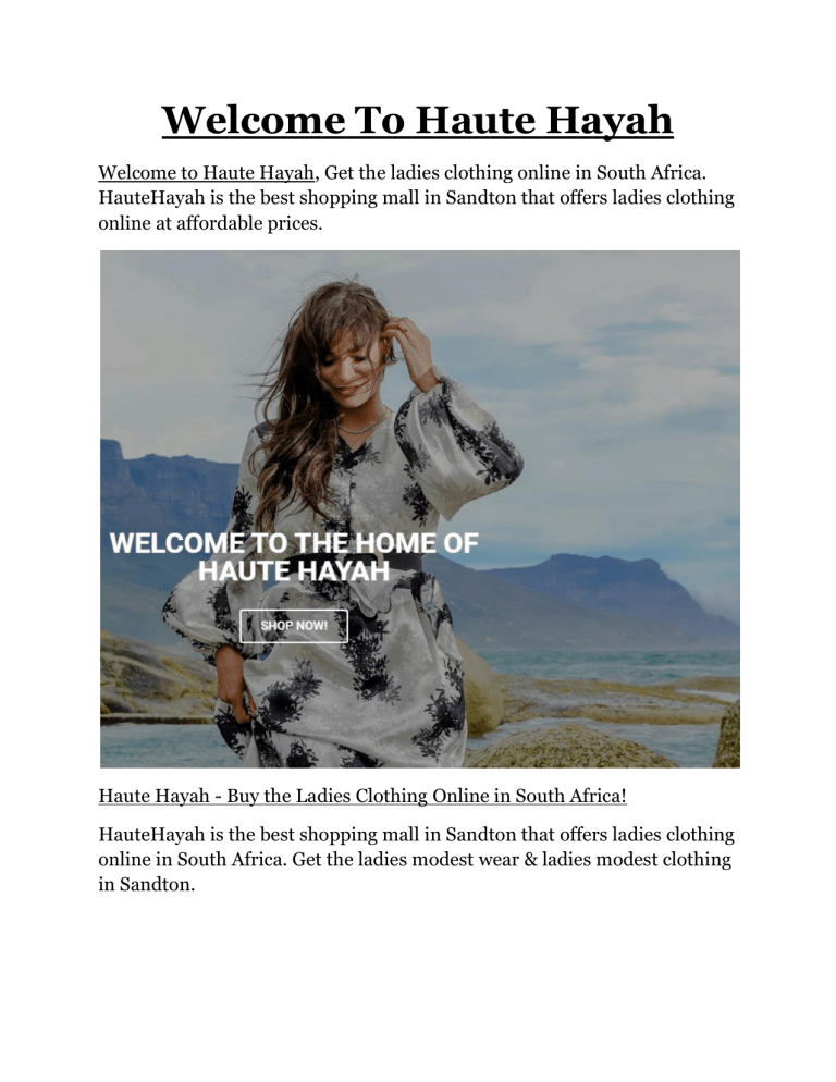 modest clothing online south africa