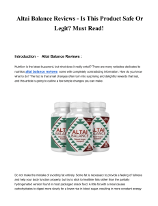  Altai Balance Reviews - Is This Product Safe Or Legit  Must Read