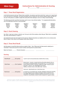 Mini-Cog: Dementia Screening Test Instructions & Scoring