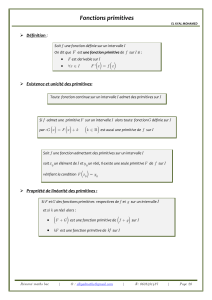 fonctions primitives