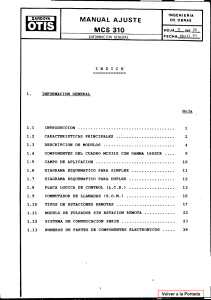 Manual de Ajuste MCS 310: Guía de Ingeniería e Instalación