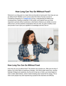 How Long Can You Go Without Food?