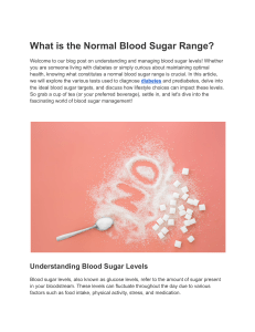 What is the Normal Blood Sugar Range
