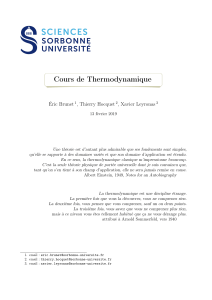 thermodynamique résumé