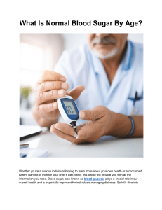 What Is Normal Blood Sugar By Age?