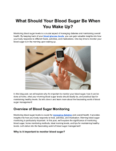 What Should Your Blood Sugar Be When You Wake Up 