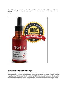 Beliv Blood Sugar Support - How Do You Feel When Your Blood Sugar Is Too High  - Google Docs