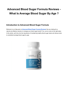 Advanced Blood Sugar Formula Reviews - What Is Average Blood Sugar By Age