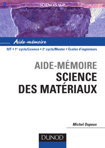 Aide-Mémoire science des materiaux